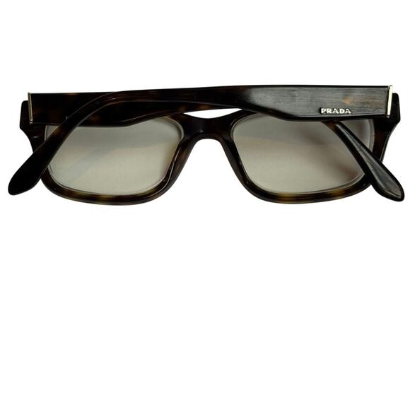 Prada Womens Tortoise Eyeglass Frame VPR 24R Brown Gold 52-16-140 Made in Italy - Picture 8 of 10